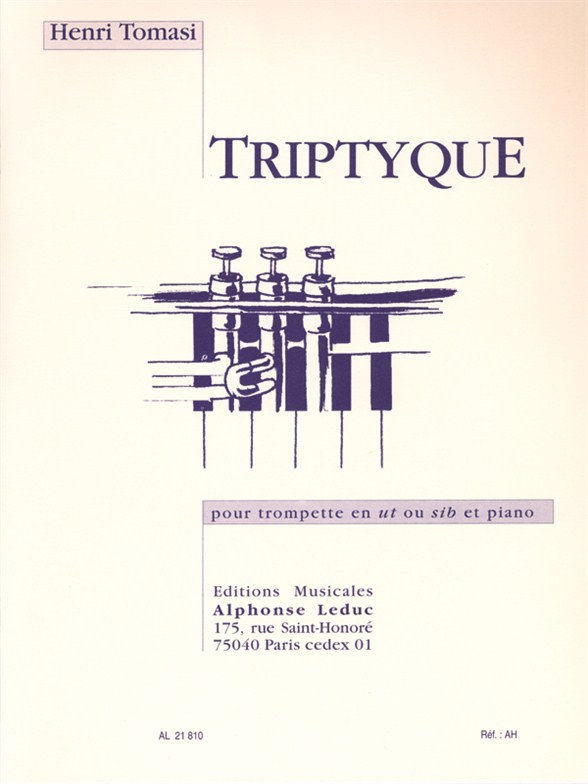 Henri Tomasi: Tryptique For Trumpet and Piano: Trumpet: Instrumental Work