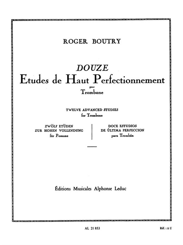 Roger Boutry: 12 Etudes de haut Perfectionnement: Trombone: Study