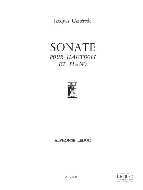 Jacques Castérède: Sonate: Oboe: Score