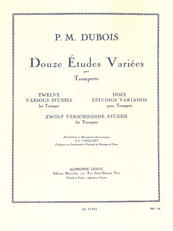 Pierre-Max Dubois: 12 Various Studies: Trumpet: Study