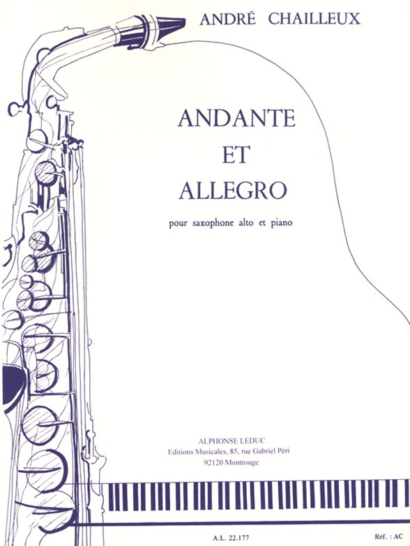 André Chailleux: Andante et Allegro: Alto Saxophone: Instrumental Work