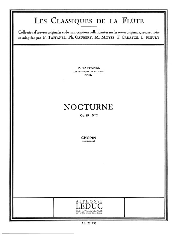 Frédéric Chopin: Frederic François Chopin: Nocturne Op.15  No.2: Flute: Score