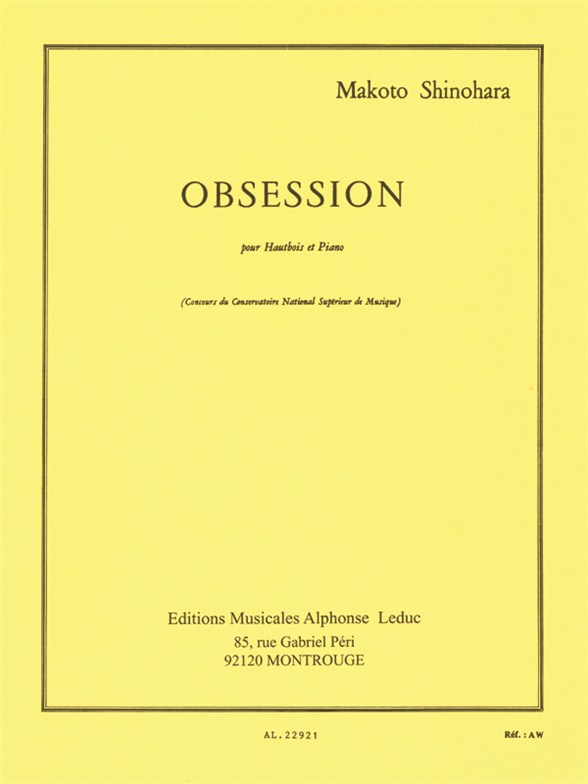 Shinohara: Obsession pour Hautbois et piano: Oboe: Instrumental Work