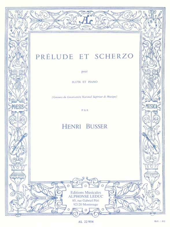 Henri Büsser: Prélude et Scherzo Op.35: Flute: Instrumental Work