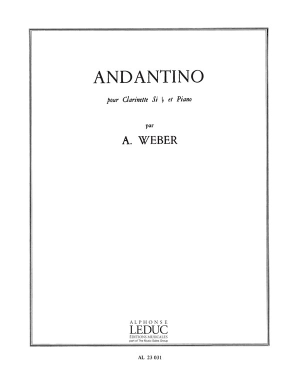 A. Weber: Andantino: Clarinet: Score