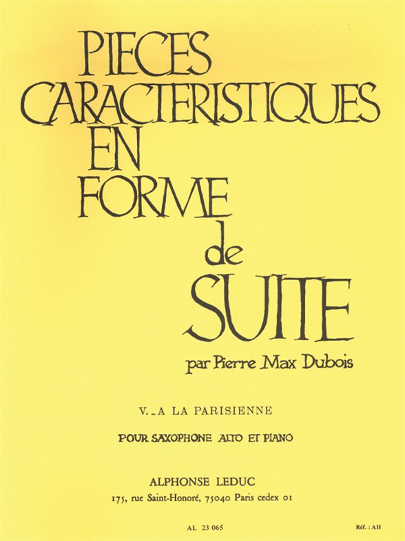 Pierre-Max Dubois: Pièces Caractéristiques En Forme De Suite Op.77: Alto
