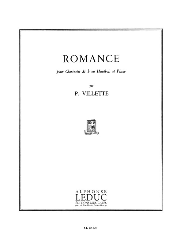 Pierre Villette: Pierre Villette: Romance Op.30: Clarinet: Score