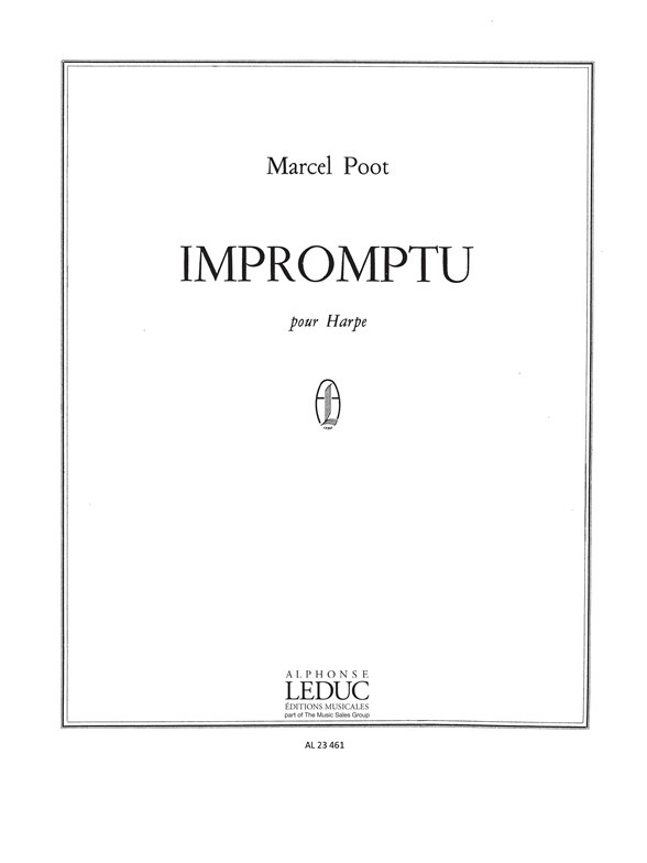 Marcel Poot: Impromptu: Harp: Score
