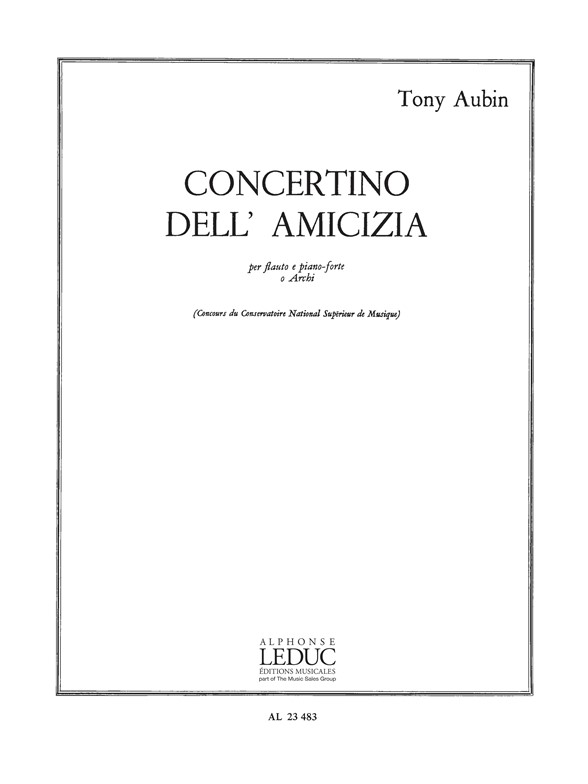 Tony Aubin: Concertino Dell Amicizia: Flute: Score