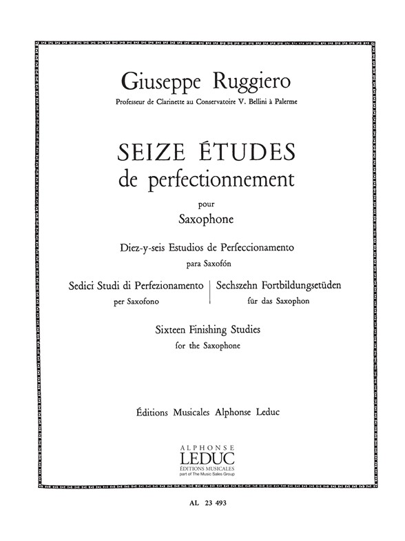 Giuseppe Ruggiero: 16 Etudes Perfectionnement: Saxophone: Instrumental Work
