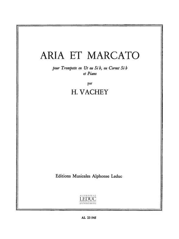 Henri Vachey: Aria et Marcato: Trumpet: Score