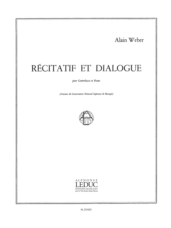 A. Weber: Récitatif et Dialogue: Double Bass: Score