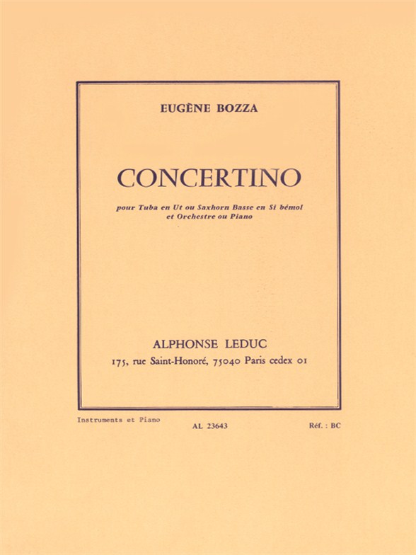 Eugne Bozza: Concertino: Tuba: Instrumental Work