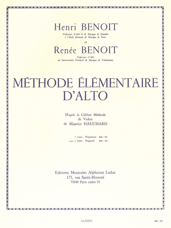 H.R. Benot: Mthode lmentaire Vol.2: Viola: Score