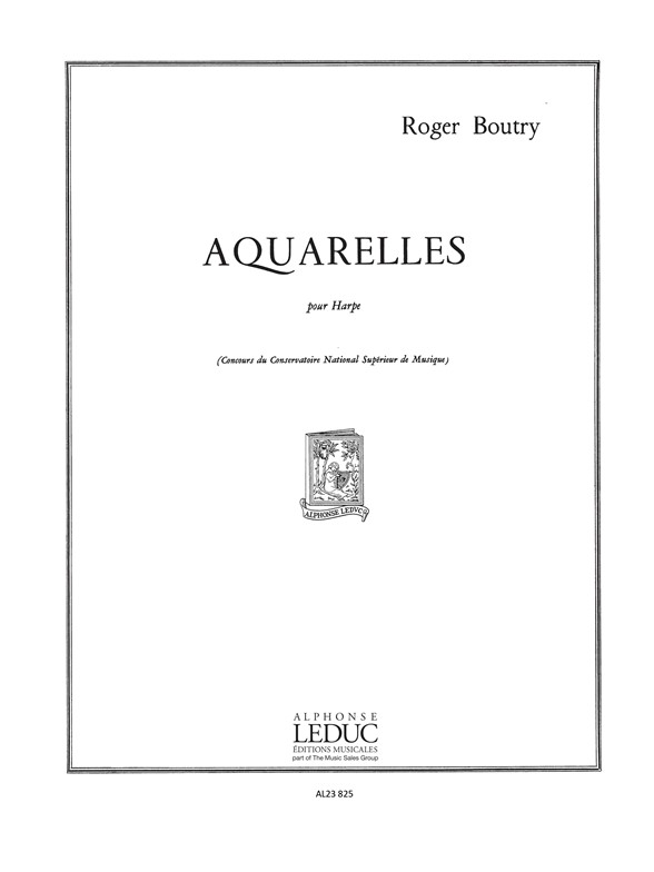 Roger Boutry: Aquarelles: Harp: Score