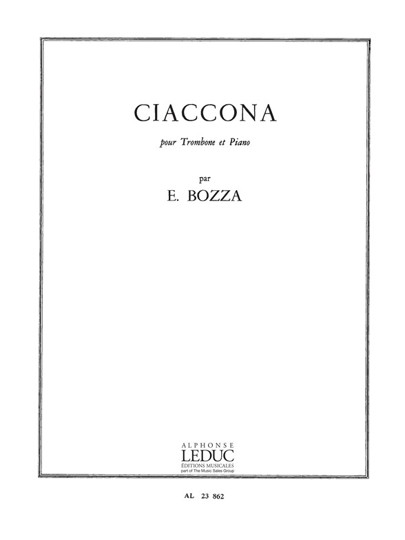 Eugne Bozza: Ciaconna: Trombone: Score