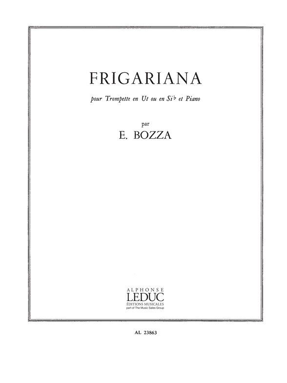 Eugène Bozza: Frigariana: Trumpet: Score