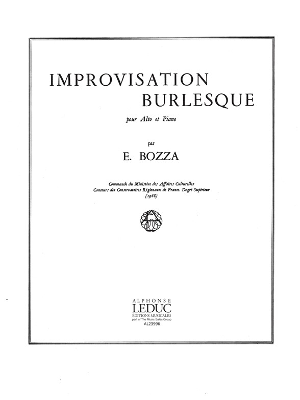 Eugne Bozza: Improvisation burlesque: Viola: Score