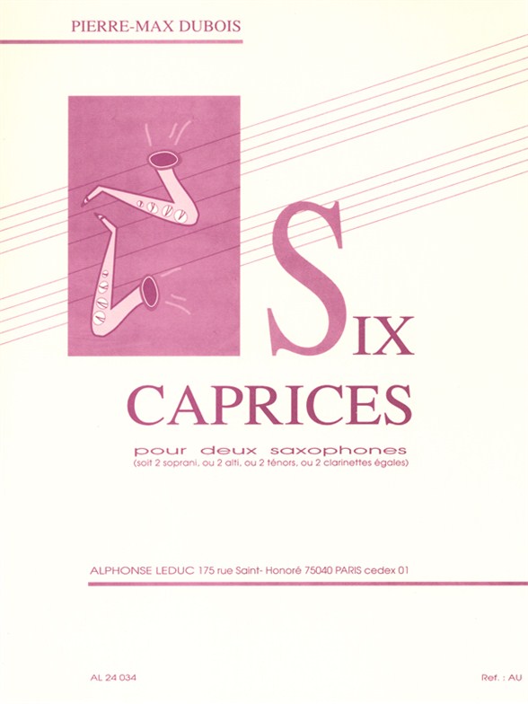 Pierre-Max Dubois: Six Caprices: Saxophone Ensemble: Instrumental Work