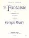 Georges Eugne Marty: Fantaisie No.1 For Clarinet And Piano: Clarinet: