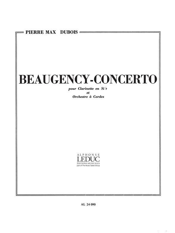 Pierre-Max Dubois: Beaugency-Concerto: Clarinet: Score