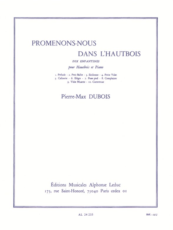 Pierre-Max Dubois: Promenons-nous Dans l'Hautbois: Oboe: Instrumental Album