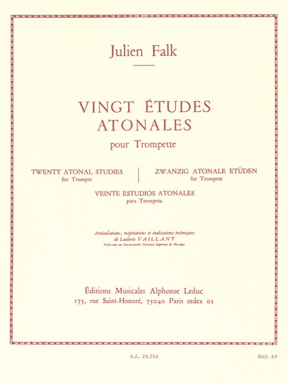 Julien Falk: 20 Etudes Atonales: Trumpet: Study