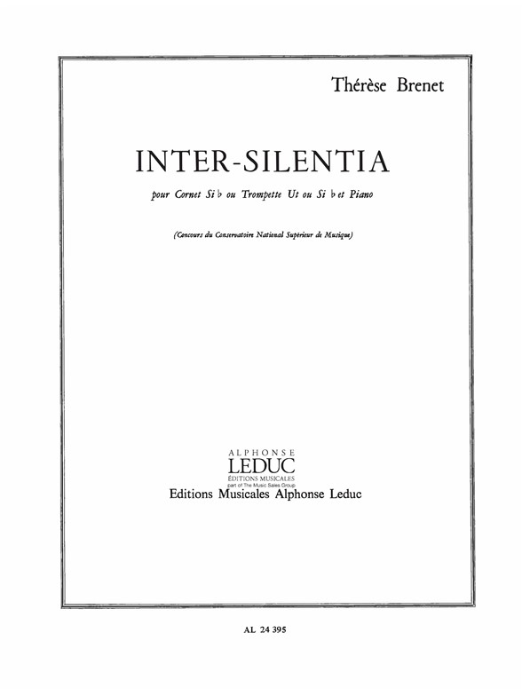 Thrse Brenet: Inter Silentia: Trumpet: Score