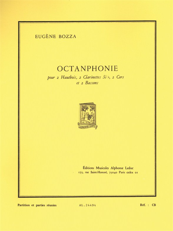 Eugène Bozza: Octanphonie: Oboe Duet: Score and Parts