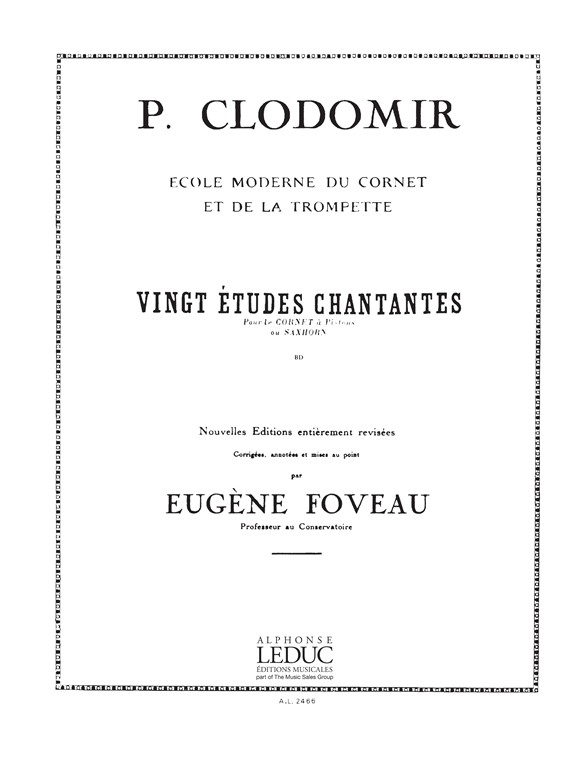 Pierre-François Clodomir: Etudes Chantantes(20): Trumpet: Score