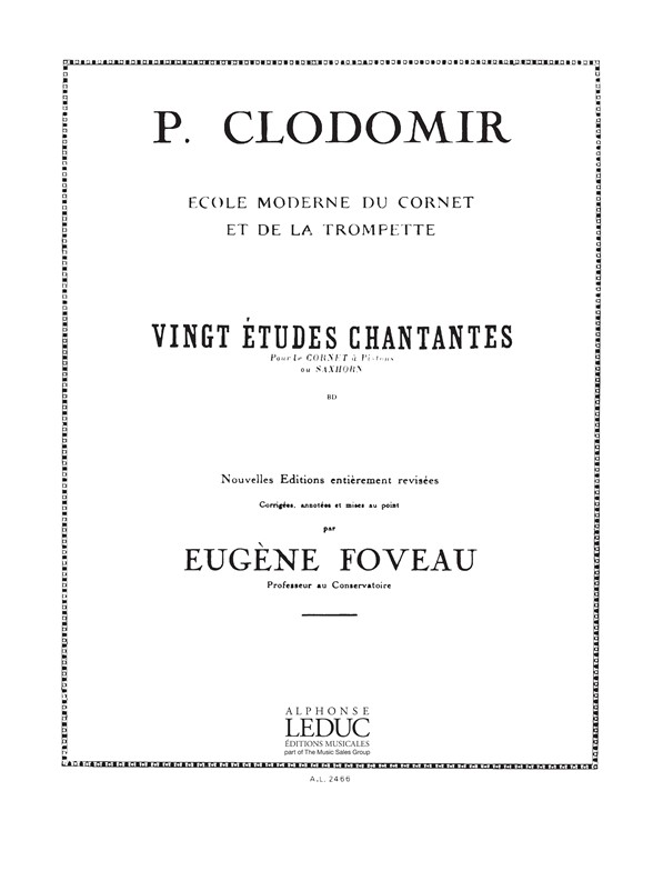 Pierre-Franois Clodomir: Etudes Chantantes(20): Trumpet: Score