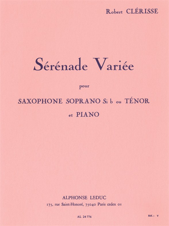 Robert Clerisse: Serenade Variee: Tenor Saxophone: Instrumental Work