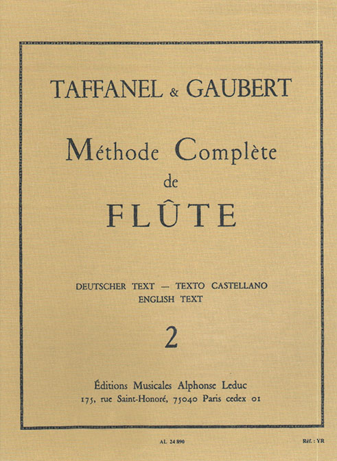 Paul Taffanel: Mthode complte de flte Volume 2: Flute: Instrumental Tutor