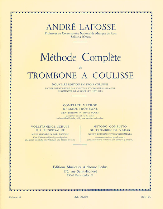 Andr Lafosse: Mthode Volume 3: Trombone: Instrumental Work