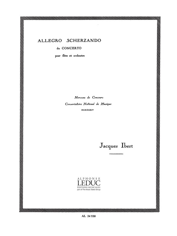 Jacques Ibert: Allegro scherzando: Flute: Score