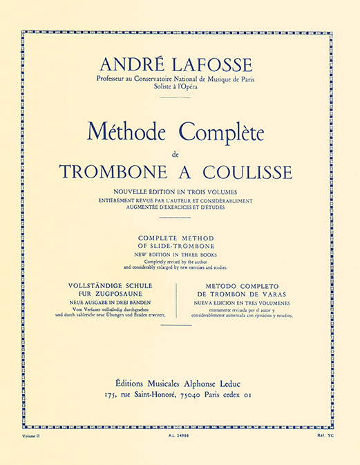 André Lafosse: Méthode Volume 2: Trombone: Instrumental Tutor