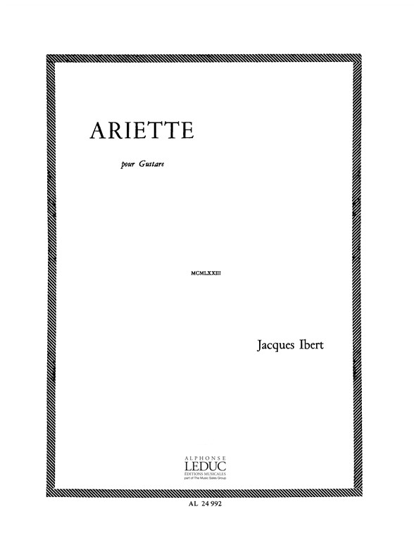 Jacques Ibert: Ariette: Guitar: Instrumental Work