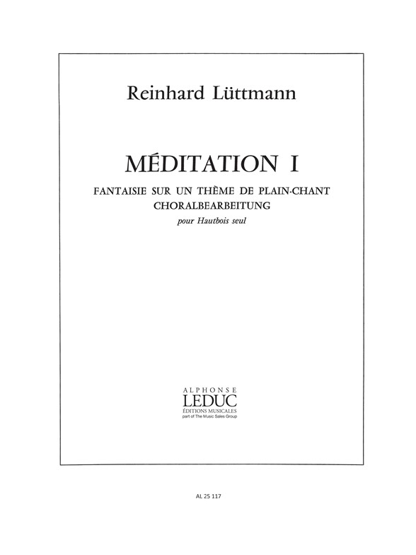 Luttmann: Meditation 1: Oboe: Score