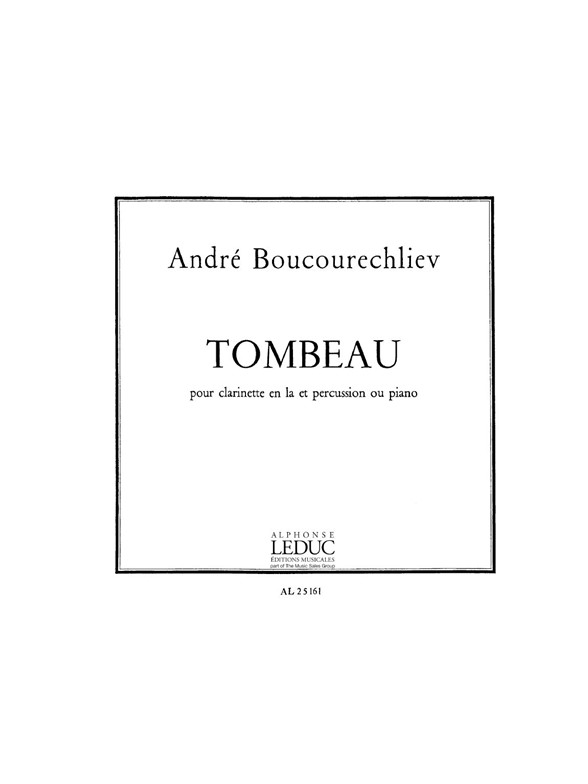 André Boucourechliev: Tombeau: Clarinet: Score