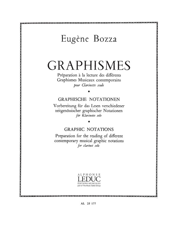 Eugne Bozza: Graphismes: Clarinet: Score