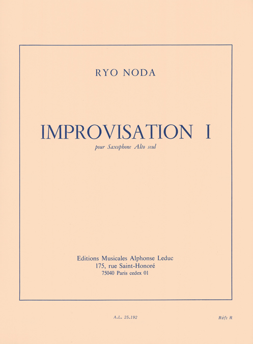 Ryo Noda: Improvisation 1: Saxophone: Instrumental Work