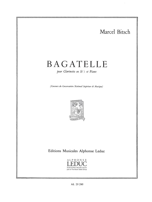 Marcel Bitsch: Bagatelle: Clarinet: Score
