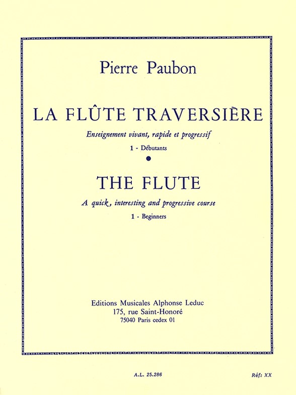 Pierre Paubon: La Flte traversiere Vol.1: Flute: Instrumental Tutor
