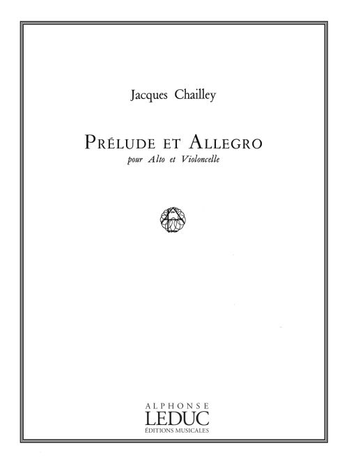 Jacques Chailley: Prelude Et Allegro: Viola & Cello: Score