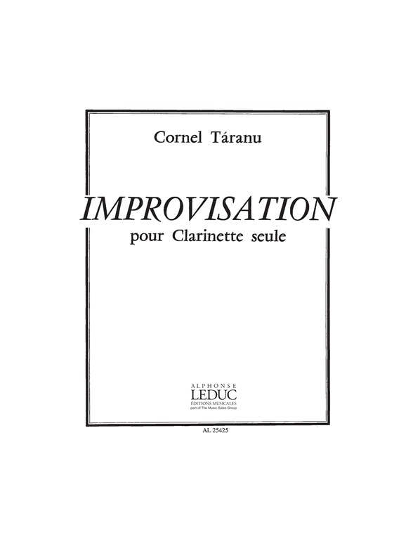 Cornel Taranu: Improvisation: Clarinet: Score