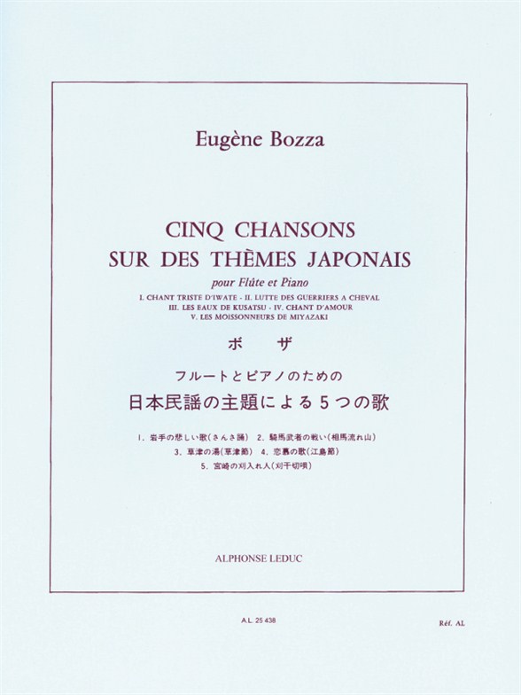 Eugne Bozza: Cinq Chansons Sur Des Thmes Japonais: Flute: Instrumental Work