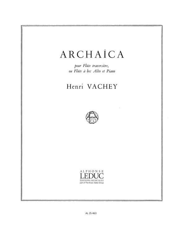 Henri Vachey: Archaïca: Flute: Score
