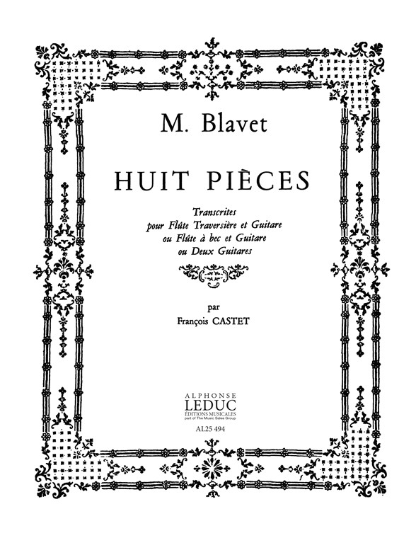 Michel Blavet: Michel Blavet: 8 Pieces: Flute: Score