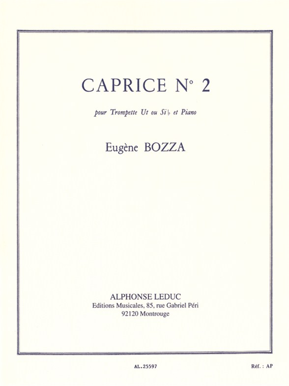 Eugène Bozza: Caprice No.2 For Trumpet and Piano: Trumpet: Instrumental Work