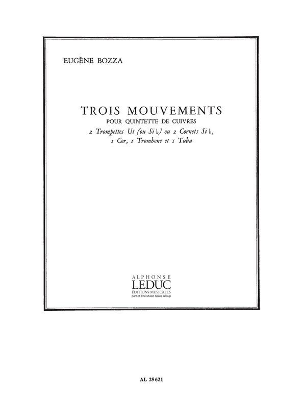 Eugne Bozza: 3 Mouvements: Brass Ensemble: Score and Parts